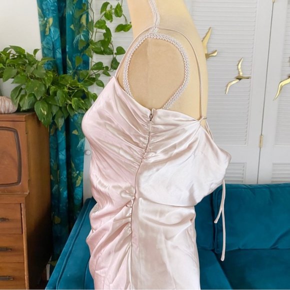 Anthropologie | BHLDN Sachin & Babi Winter Slip Midi Dress Gold Champagne New 10 - Picture 10 of 14